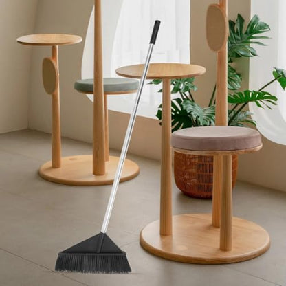 Heavy-Duty Long Handle Stiff Bristle Broom - Indoor/Outdoor Floor Sweeper for Tough Cleaning Tasks
