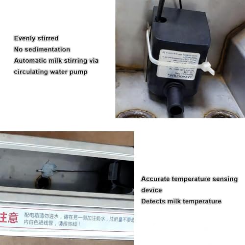 Lamb Piglet Milk Feeder Automatic, Stainless Steel 6 Nipple Livestock Feeding Station with Constant Temperature and Sound Simulation to Attract Feeding, Farm Milk Feeder for Lambs and Piglets
