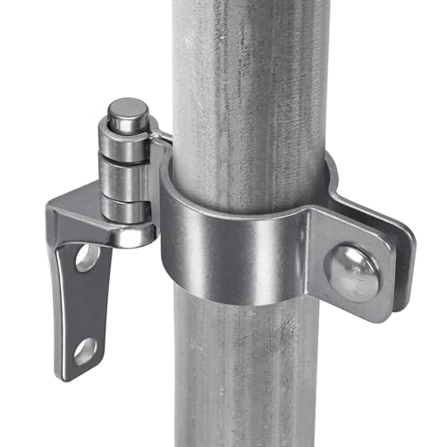 Insaga 2Pack Wall Mount Gate Hinge Cast Farm Gate Hinges Heavy Duty No Welding Design for Outdoor Chain Link Metal Fence Gates with 5/8'' Pin (Screws Not Included) - color: Wall hinge-B