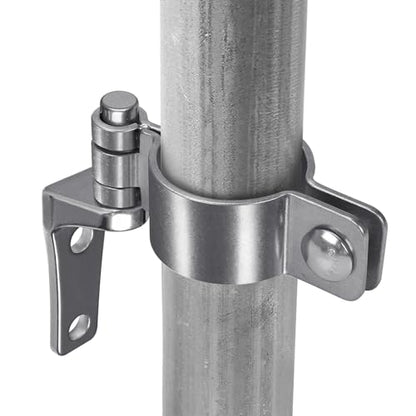 Insaga 2Pack Wall Mount Gate Hinge Cast Farm Gate Hinges Heavy Duty No Welding Design for Outdoor Chain Link Metal Fence Gates with 5/8'' Pin (Screws Not Included) - color: Wall hinge-B