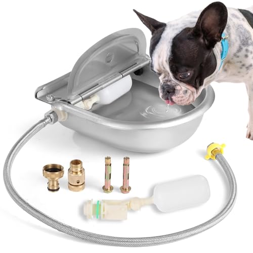 Automatic Animal Drinking Water Bowl, Stainless Steel Waterer Kit with Float Valve, 31.5 in Metal Pipe, Ideal Livestock Waterer for Cattle, Poultry, and More