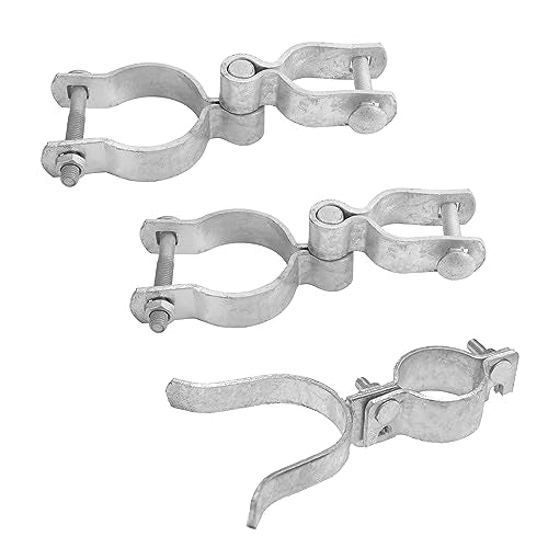 1-3/8" x 2-3/8" Chain Link Gate Hinge Kit,Galvanized Steel Fence Gate Hinge, 2-3/8 "Male Gate Post Hinges(2 Pcs), 1-3/8" Female Gate Frame Hinges(2 Pcs)