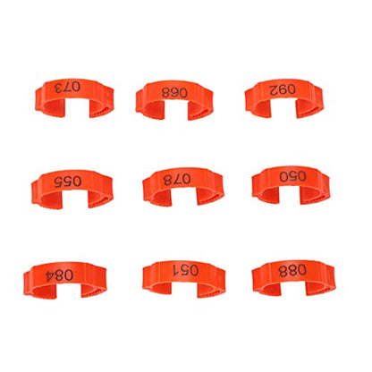 100Pcs Colorful Plastic Chicken Leg Buckle Rings, Retractable Poultry Identification Bands for Chicken Duck Bird, Safe and Material for Poultry Feeding Supplies (Red (100 Pieces per Pack)) - color: Red (100 pieces per pack)