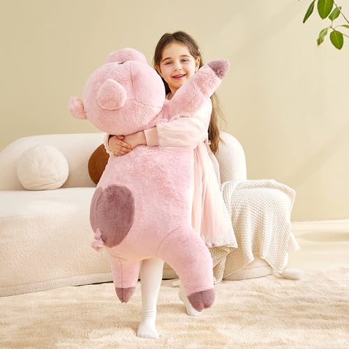 IKASA Giant Pig Stuffed Animal Plush Toy,30 Inches Large Toys Gifts for Kids Girls Boys Girlfriend Children - style: Pig