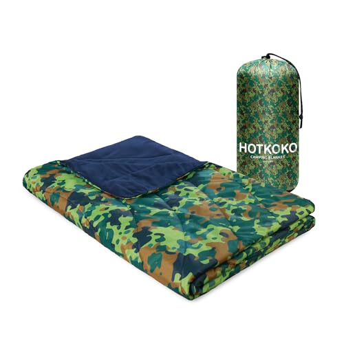 Waterproof Stadium Blanket, Fleece Camping Blanket Soft Warm Wearable Camp Blanket for Outdoor Camping, Picnic, Stadium, Sports, Beach, Car - color: Cam