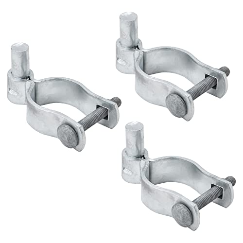 VIVIDA 1-7/8" Gate Post Hinge, Chain Link Fence Gate Hinge, for 1-7/8" OD Post/Pipe, Galvanized Steel, Chain Link Fence Hardware, 3 PCS - size: 1-7/8" (3 PCS)