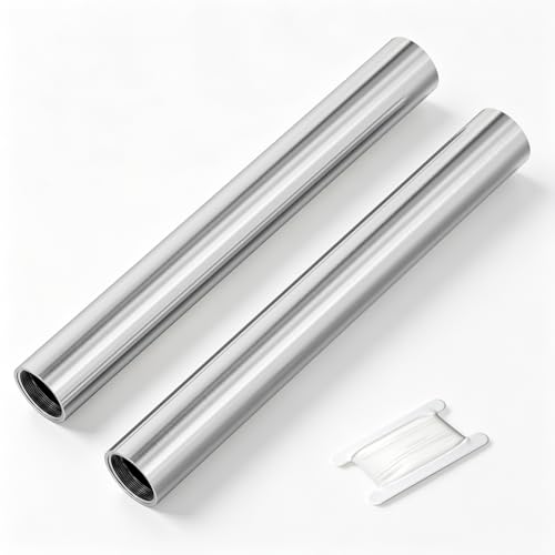 TAISHER 2PCS Stainless Steel Pipe Fittings, 3/4" NPT x 3/4" NPT Female Threaded, 12" Length Nipple Cast Pipe - size: 3/4" FNPT 2pcs