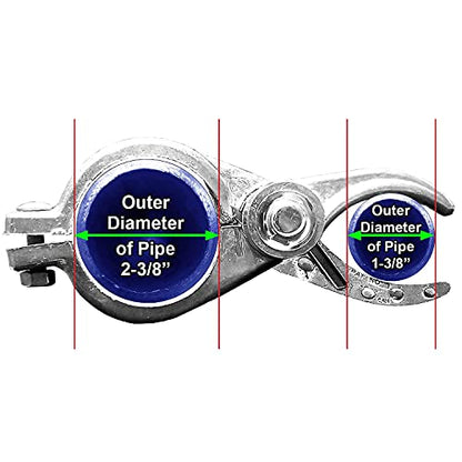 2-3/8" (2-1/2") x 1-3/8" Durable Chain Link Spring Loaded Gate Closer. - size: 2-3/8"X 1-3/8"