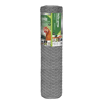 YARDGARD 2 Inch Poultry Netting, Chicken Wire Fence, 20 Gauge Galvanized Steel, Rabbit Fencing, Bird Enclosures, Garden Protection and Plant Support, 36 Inches x 150 Feet