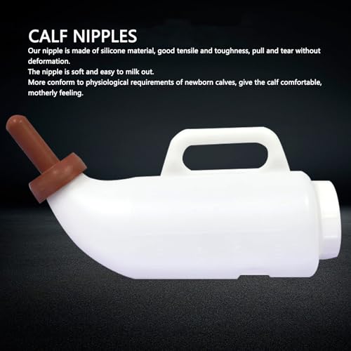 5Pcs Calf Nursing Bottle Nipples, Silicone Feeding Pacifier Livestock Nursing Bottle Nipple for Feeding Small Animals