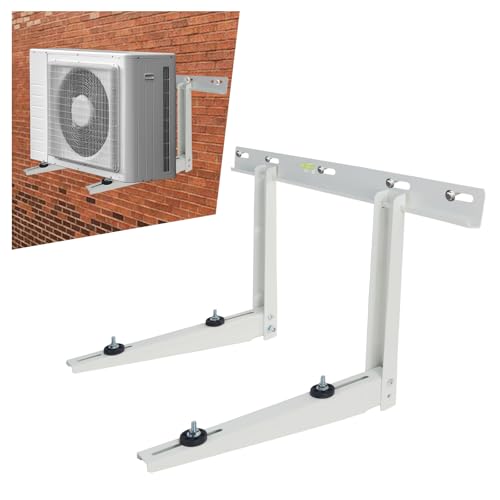 Qualward Mini Split Wall Mounting Bracket for Universal Ductless Air Conditioners, Heavy Duty Support Bracket for AC, Heat Pumps Compressors 7000-18000 BTU - size: 7000-18000 Btu