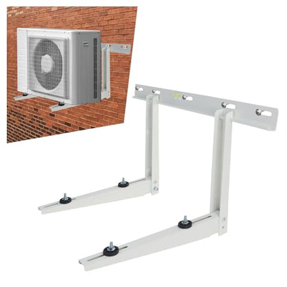 Qualward Mini Split Wall Mounting Bracket for Universal Ductless Air Conditioners, Heavy Duty Support Bracket for AC, Heat Pumps Compressors 7000-18000 BTU - size: 7000-18000 Btu