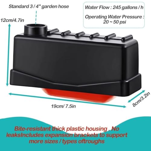 2X Automatic Tank Float Valve for Livestock Water Troughs, Ponds & Reservoirs, 3/4 Inch NPT Connection, PE ABS Iron Construction