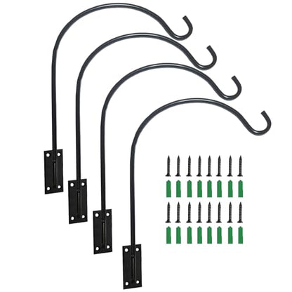 Deck Bird Feeder Hanger Hook Wall Mounted 4 Pack for Railing,Hanging Bird Feeders, Plants, Flower Baskets,Windchimes, Lanterns,Holiday Decoration