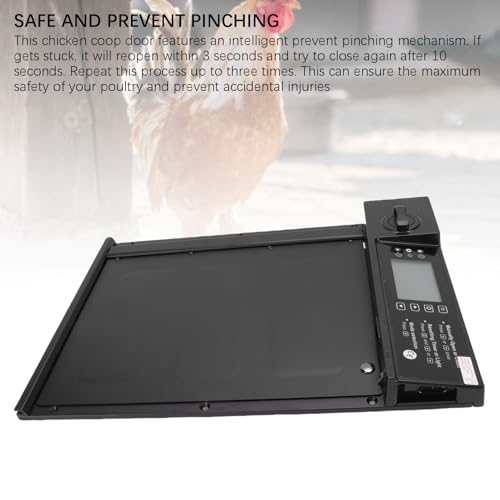 Chicken Coop Door Automatic Chicken Coop Door Opener Solar Powered Automatic Coop Door with Remote Control Light Sensor Reminder Timer