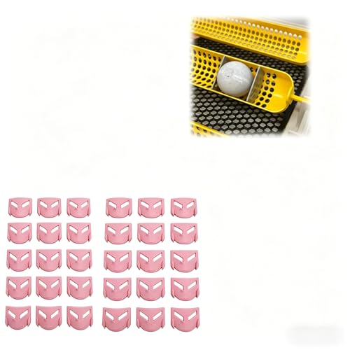 Egg Spacers and Positioning Clips for Chicken Eggs, Fits Maticoopx Automatic Incubator, Roller Tray Stabilizer for Stable Incubation (Grey, Set of 30) (Pink) - color: pink
