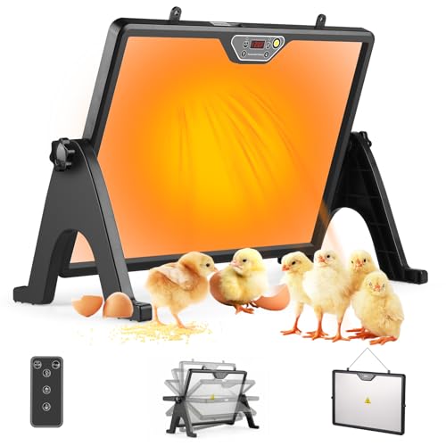 Heat Plate for Chicks, Upgraded Brooder Plate for Chicks, 180W Adjustable Temp 86-167°F Chick Heating Plate with Timer, Energy Saving Chicken Coop Heater for Poultry Brooder, UL Certified
