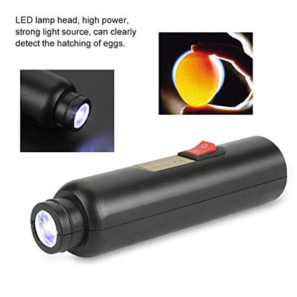 Egg Light, Battery Operated Egg Candling Tester Lamp Mini Lighting Incubator for Experiment Monitoring The Development of The Embryo Within The Egg