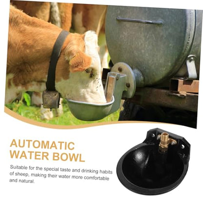SUPVOX Large Capacity Automatic Waterer for Livestock Durable Cast Cow Water Bowl with Valve for Cattle Sheep Horses and Pigs Outdoor Water Feeder