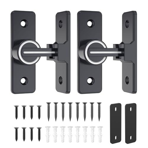 Barn Door Lock Hardware, Heavy Duty 90 Degree Flip Latch Privacy Lock, Zinc Alloy Sliding Barn Door Latch for Bathroom, Bedroom, Closet, Garage, Shed and Gate (Luminous-2PCS) - color: Luminous-2PCS