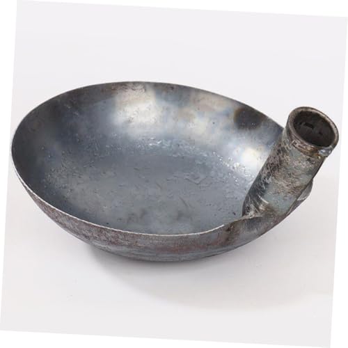 POPETPOP Thick Iron Ladle Spoon for Watering Reusable Long Handle Scoop for Garden and Household Use for Mixing Concrete and Feeding Livestock