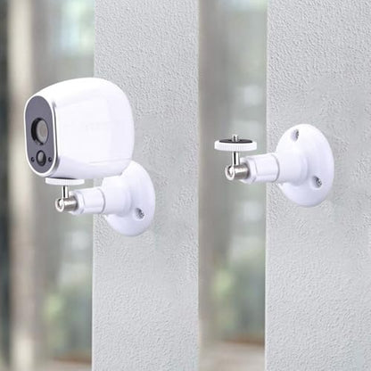 1 Pack Adhesive Ring Camera Mount Stick Up Mount Holder Compatible with Outdoor Security 360° Adjustable Security Mounting Bracket Camera Not Included (White) - color: White, size: 1 Pack