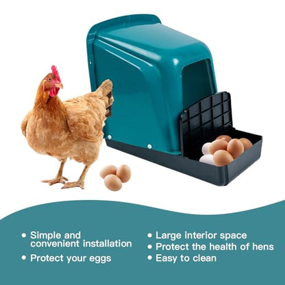Yeeoy 8 Pack Chicken Nesting Boxes Laying Box with Swing Perch Roll Out Nesting Boxes for Hens Ducks Chickens Laying Egg Chicken Coop Nest Box Home & Farm Using