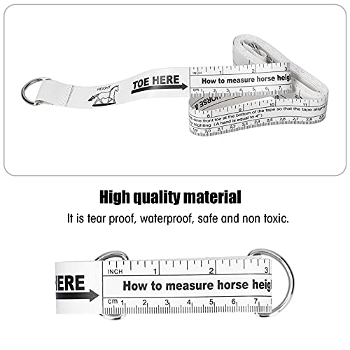 Horse Weight Tape & Measuring Stick | 242cm PVC Tear Tolerant/Protective | Accurate Bust Weight & Body Length for Horses/Farm Animals | Portable Animal Husbandry Tool