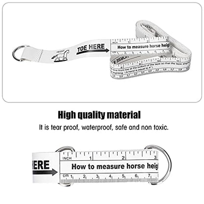 Horse Weight Tape & Measuring Stick | 242cm PVC Tear Tolerant/Protective | Accurate Bust Weight & Body Length for Horses/Farm Animals | Portable Animal Husbandry Tool