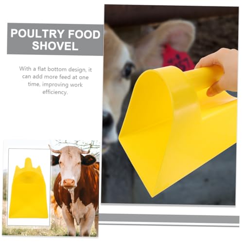Abaodam 2Pcs Heavy Duty Plastic Feeding Shovel Capacity Livestock Food Scoop for Poultry and Farm Use Ergonomic Handle for Comfortable Grip Durable Design for Efficient Feeding