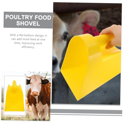 Abaodam 2Pcs Heavy Duty Plastic Feeding Shovel Capacity Livestock Food Scoop for Poultry and Farm Use Ergonomic Handle for Comfortable Grip Durable Design for Efficient Feeding