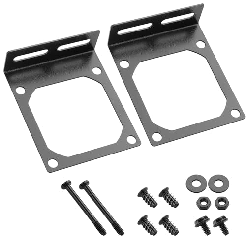 YAODHAOAD Fan Mount Stand Bracket, Metal Computer Case Fan Mount Rack Kit, Universal PC Case Fan Holder Accessory for Enhanced Cooling System DIY(2PCS) (9CM) - size: 9CM