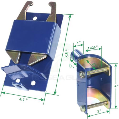 Blue S16100100 Two Way Lockable Gate Latch with Hardware, 4-Digit Combination Lock and 2 inch Philip Screwdriver for Metal Gates with 1-5/8" to 2" Diameter Round Tubes - color: A03 1xLockable Gate Latch for 1-5/8" to 2" Tubes