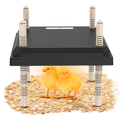 Chick Brooder Heating Plate, Brooder Plate for Chicks with Adjustable Temp, Poultry Coop Heater Chicks Warmer 10" x 10" for 15 Chicks Adjustable Height Brooding Heater,for Chicken Coop, Brooder Box