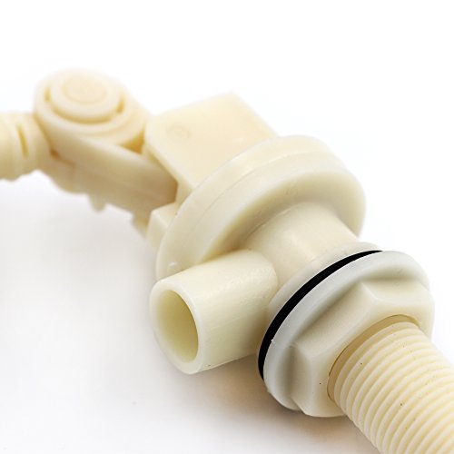 1/2 Inch Float Valve Kit Adjustable Arm Auto Water Level Control | PVC Float Ball Valve for Auto Fill For Water Tank, Pool, Fountain, Swamp Coolers, Automatic Waterer, Dog Water Bowl Dispenser