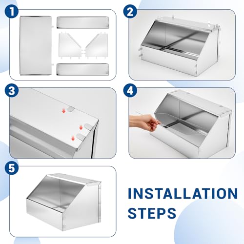 2Pack Rabbit Nesting Box,Galvanized Metal Bunny Small Animal Nest with Removable Floor,Hutch Hideout for Breeding,Durable Easy to Clean Rabbitry Supplies for Rabbits Guinea Pig Small Animals