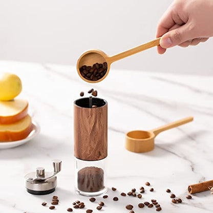 Bamboo Coffee Scoop Long Handle 10g Measuring Scoop for Deep Jars and Containers - color: Brown