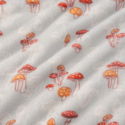 Berkshire Blanket-Classic Heavyweight Warm Soft Printed VelvetLoft® Plush Blanket, King Size Soft Fuzzy Blanket for Couch Sofa Bed, Mushroom Field Grey, 90in x 108in - color: Mushroom Field Grey, size: King/Cal King