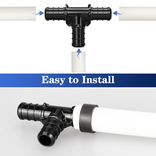 1/2" Poly PPSU Barb Crimp PEX Fitting, 25pcs PEX Tee Fittings, No Lead - size: 1/2" Tee, 25pcs