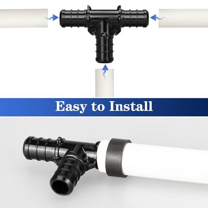 1/2" Poly PPSU Barb Crimp PEX Fitting, 25pcs PEX Tee Fittings, No Lead - size: 1/2" Tee, 25pcs