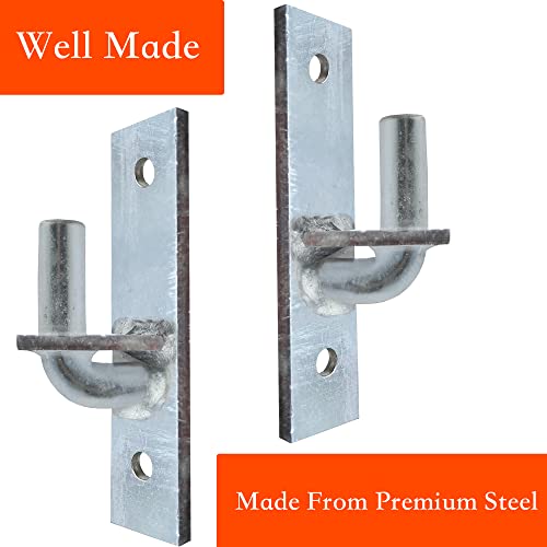Wall Mount Gate Hinge, Sturdy Fence Gate Hinges Fence Post Chain Link Gate Hinge. 4 Pack Sturdy Wall Mount Gate Hinges with 5/8 Hinge Pin - color: Silver（4）