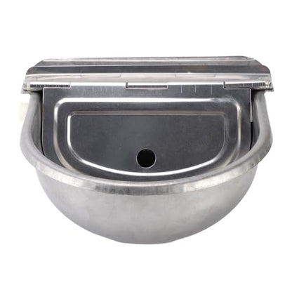 Stainless Steel Livestock Water Trough | Automatic Animal Drinking Bowl Dispenser for Dogs Cows Horses Large Capacity Easy to