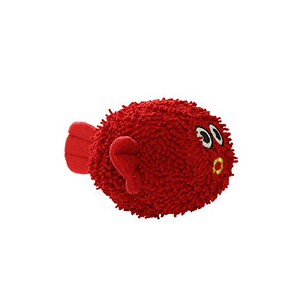 MIGHTY® 2 Pack Microfiber Medium Blowfish Dog Toys | Ultra Durable Plush Toy with Multiple Layers & Reinforced Seams , Washable and Floats , Mighty® Construction - color: 2PK Red Blowfish