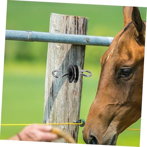 Generic 4pcs Screw-in Electric Fence Insulator Weather Resistant Design for Cattle and Ranch Fencing Secure Dual Hook Mechanism for Enhanced Safety and Insulation Performance