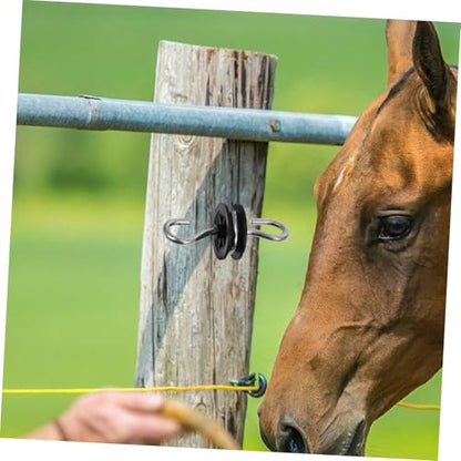 Generic 4pcs Screw-in Electric Fence Insulator Weather Resistant Design for Cattle and Ranch Fencing Secure Dual Hook Mechanism for Enhanced Safety and Insulation Performance
