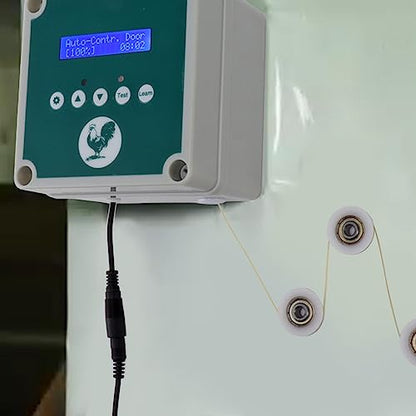 IP44 Chicken Coop Door Opener, Automatic Chicken Coop Door Controller, Timer Light Sensing Remote Control Chicken Coop Door Actuator Motor for Farm