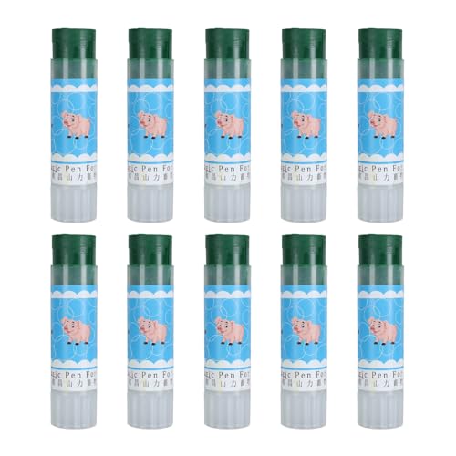 10pcs Livestock Marker Crayon, Safe Pig Marking Crayon with Lipstick Style Rotation for Pigs Sheep Animals, Long Lasting ABS Material (Green)