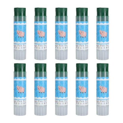 10pcs Livestock Marker Crayon, Pig Marking Crayon Set, Long Lasting Animal Marker Crayon with Lipstick Style Rotation for Pigs Sheep Cattle, Safe Water Soluble Wax (Green) - color: Green