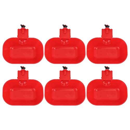 Chicken Water Cup, 6 PCS Chicken Water Feeder Automatic Chicken Waterer Cup Poultry Drinking Watering Cup for Chicken Duck Turkey Bunny