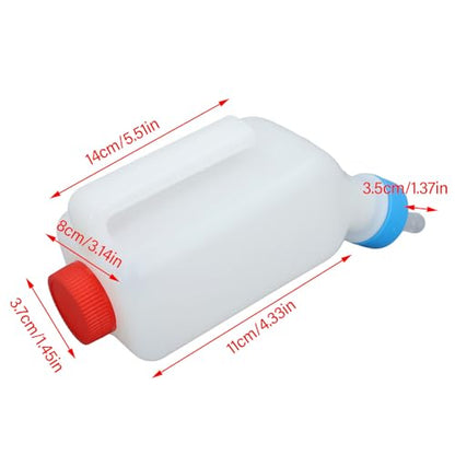 Pongnas 850ml Pet Nursing Bottle Kit with Soft Rubber Teat for Lambs Goats Piglets Portable ABS Livestock Feeding Handle Easy to